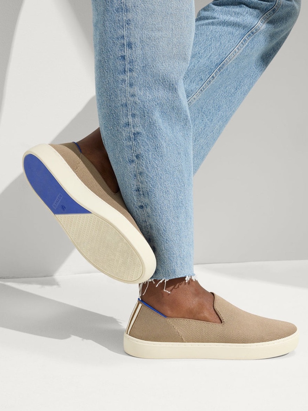 Rothy’s The Original Slip On Sneaker size 10 in Latte